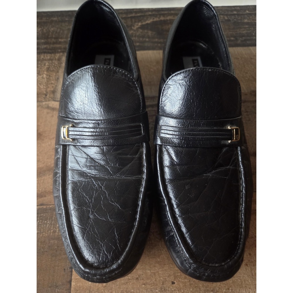 Florsheim Loafers Men's Sz 8.5EEE Black Leather Slip On Dress Shoes